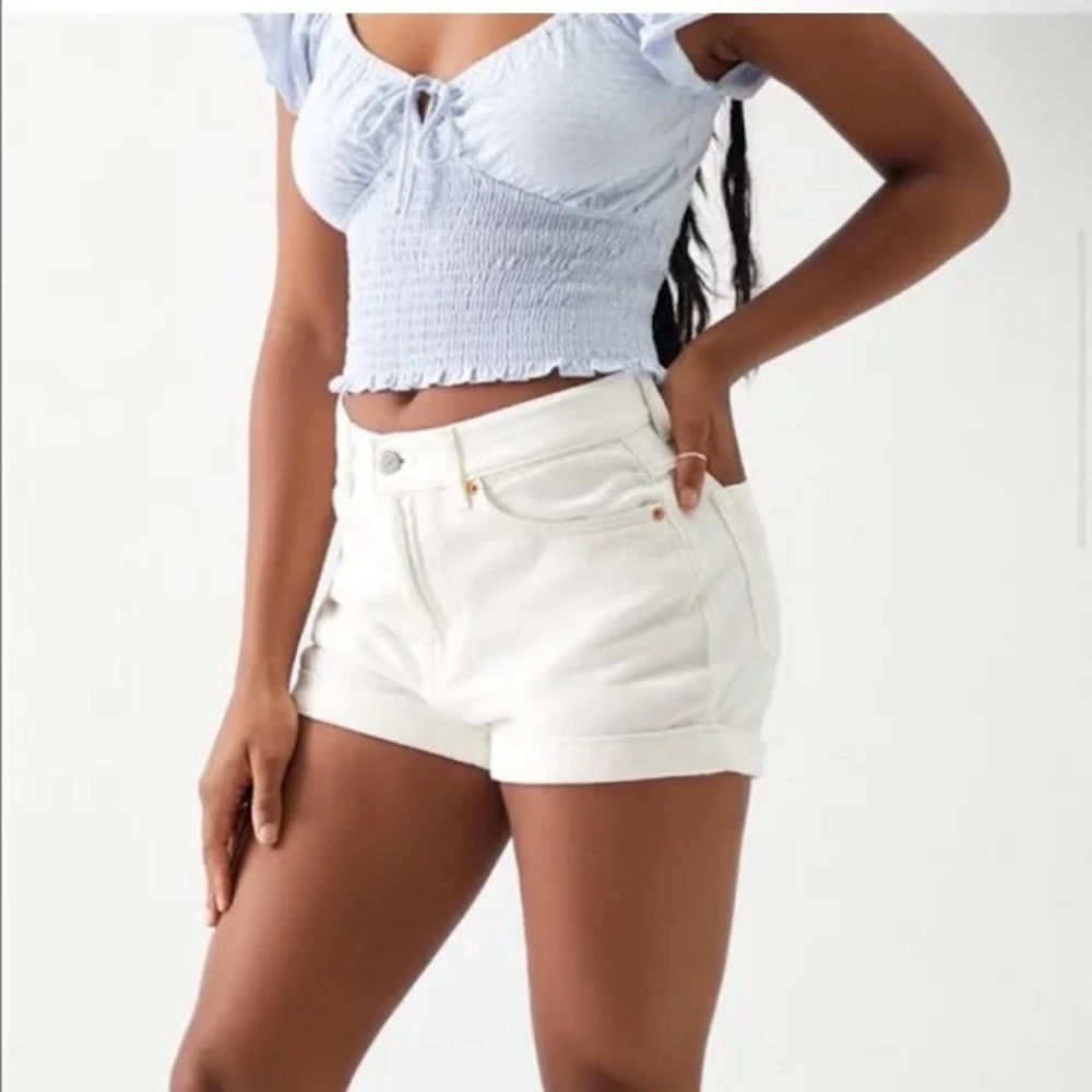 Levi's A-Line Mom Denim Jeans Shorts "Want Not" Off White - Picture 6 of 6